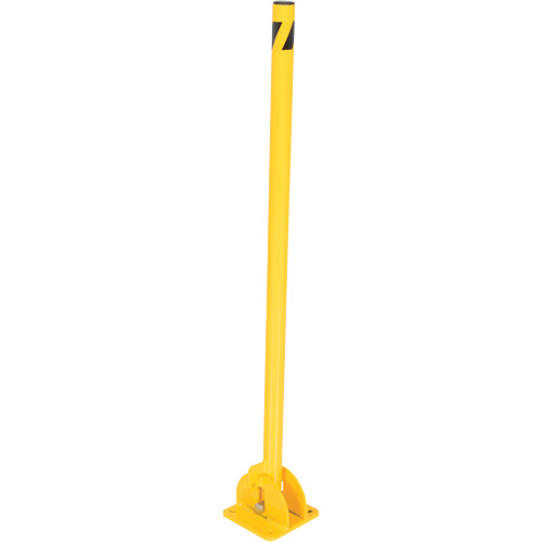 Fold-Down Bollards, Steel, 42" H x 1-3/4" W, Yellow Distribution Jean Lapalme