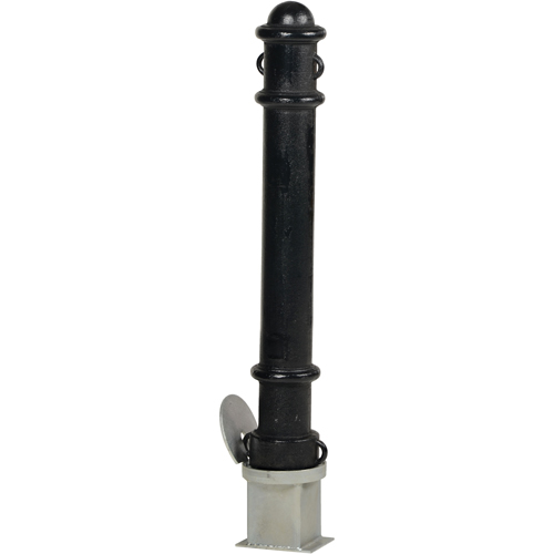 Bornes d&eacute;coratives amovibles, Acier, 40" h x 4-1/2" la, Noir Distribution Jean Lapalme