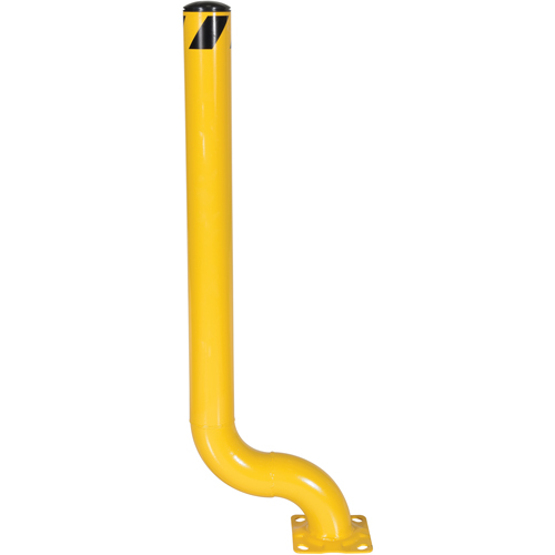Offset Bollard, Steel, 54" H x 4-1/2" W, Yellow Distribution Jean Lapalme