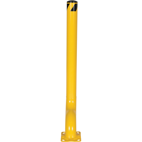 Offset Bollard, Steel, 54" H x 4-1/2" W, Yellow Distribution Jean Lapalme