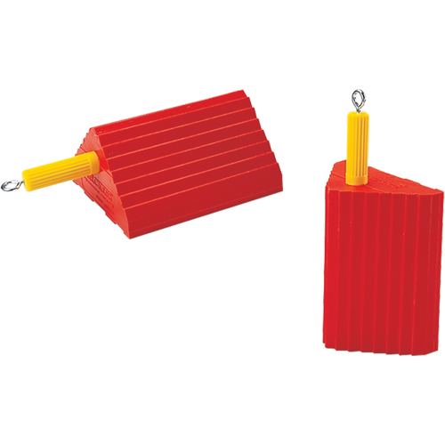 Cales-roue pour usage g&eacute;n&eacute;ral, Polyur&eacute;thane, Orange, 10" la x 8-1/2" p x 5" h Distribution Jean Lapalme