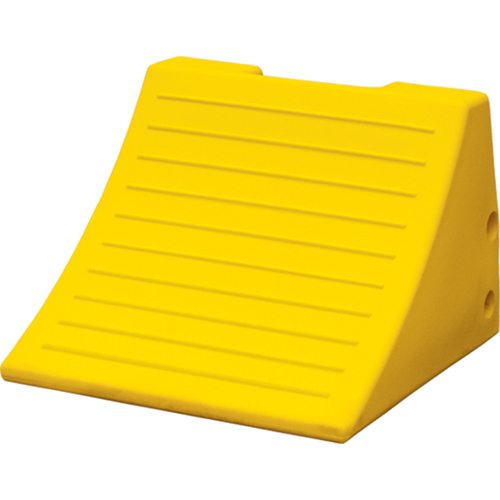 Cales-roue robustes, Polyur&eacute;thane, Jaune s&eacute;curit&eacute;, 15-1/10" la x 15" p x 11" h Distribution Jean Lapalme