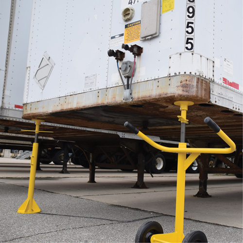 Two-Post Trailer-Stabilizing Jack Stands, 50 tons Lift Capacity Distribution Jean Lapalme