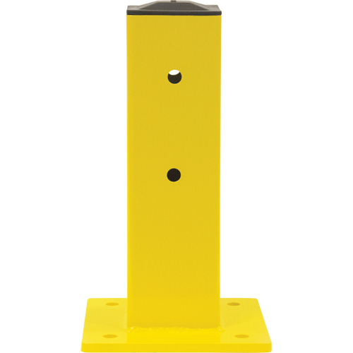 Poteau pour barri&egrave;re de s&eacute;curit&eacute;, Acier, 5" lo x 17" h, Jaune s&eacute;curit&eacute; OSHA Distribution Jean Lapalme