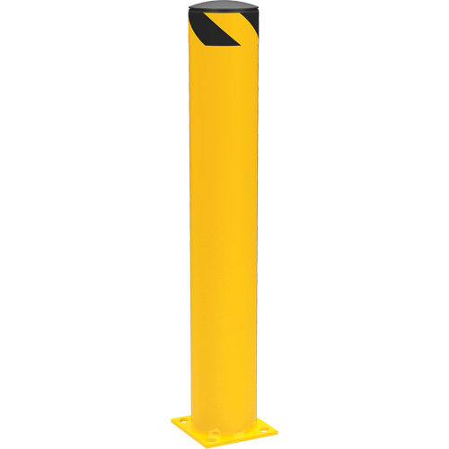 Safety Pipe Bollard, Steel, 42" H x 6-5/8" W, Yellow Distribution Jean Lapalme