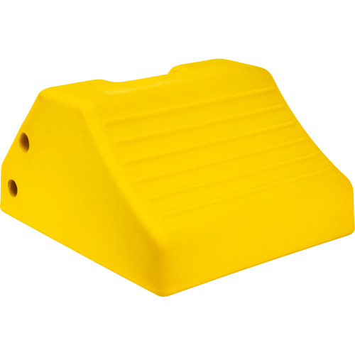 Heavy-Duty Wheel Chocks, Urethane, Yellow, 15-1/2" W x 17-7/10" D x 10" H Distribution Jean Lapalme
