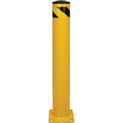 Safety Bollard, Steel, 36" H x 5-1/2" W, Yellow Distribution Jean Lapalme