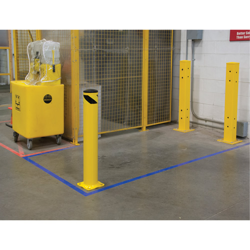 Safety Bollard, Steel, 36" H x 5-1/2" W, Yellow Distribution Jean Lapalme