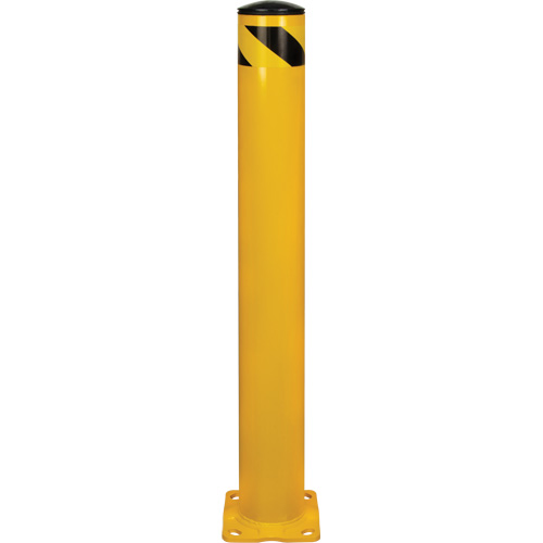 Safety Bollard, Steel, 42" H x 5-1/2" W, Yellow Distribution Jean Lapalme