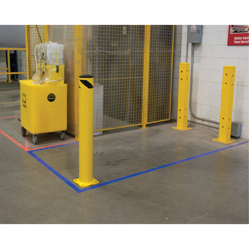 Safety Bollard, Steel, 42" H x 5-1/2" W, Yellow Distribution Jean Lapalme
