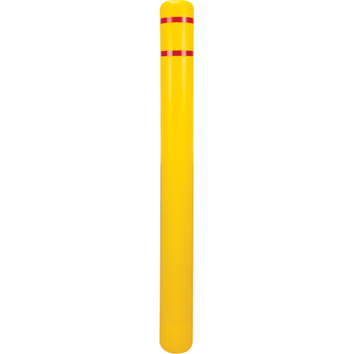 Polyethylene Bollard Cover, 4-1/2" Dia. x 52" L, Red/Yellow Distribution Jean Lapalme