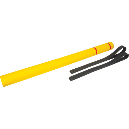 Capuchon en poly&eacute;thyl&egrave;ne pour borne de protection, 4-1/2" dia. x 64" l, Rouge/Jaune Distribution Jean Lapalme