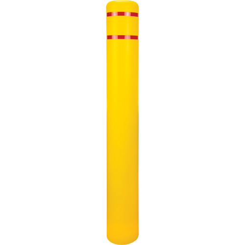 Polyethylene Bollard Cover, 6-5/8" Dia. x 52" L, Red/Yellow Distribution Jean Lapalme