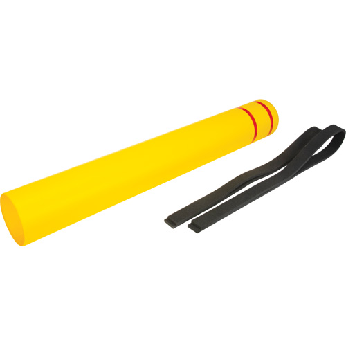 Polyethylene Bollard Cover, 6-5/8" Dia. x 52" L, Red/Yellow Distribution Jean Lapalme