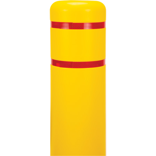 Polyethylene Bollard Cover, 6-5/8" Dia. x 52" L, Red/Yellow Distribution Jean Lapalme