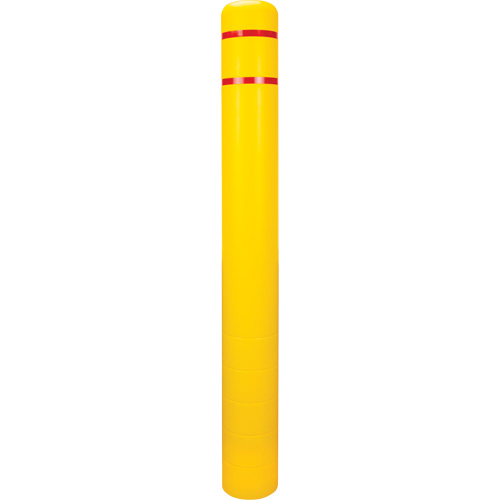 Polyethylene Bollard Cover, 6-5/8" Dia. x 60" L, Red/Yellow Distribution Jean Lapalme