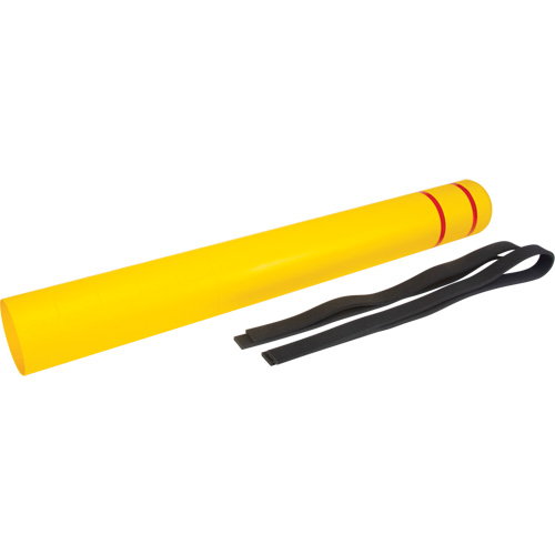 Polyethylene Bollard Cover, 6-5/8" Dia. x 60" L, Red/Yellow Distribution Jean Lapalme