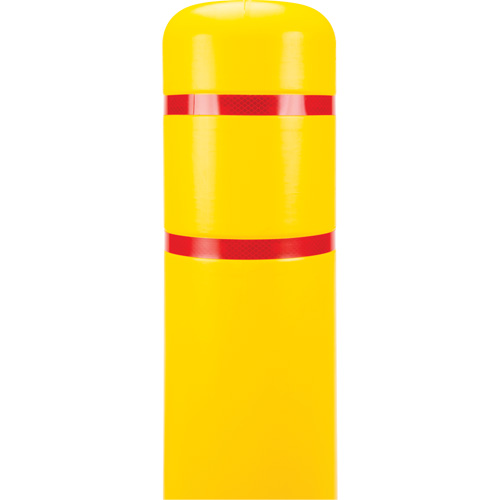 Polyethylene Bollard Cover, 6-5/8" Dia. x 60" L, Red/Yellow Distribution Jean Lapalme