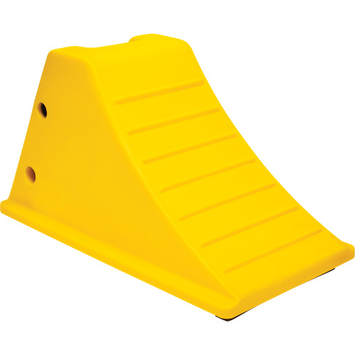 Cales de roue avec surface antid&eacute;rapante en caoutchouc, Polyur&eacute;thane, Jaune, 11-1/4" la x 21" p x 12-1/4" h Distribution Jean Lapalme