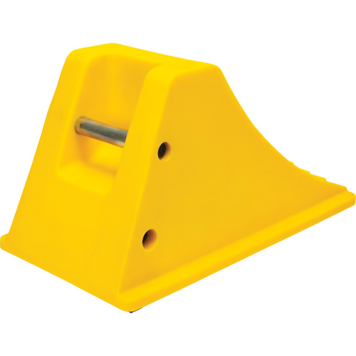 Cales de roue avec surface antid&eacute;rapante en caoutchouc, Polyur&eacute;thane, Jaune, 11-1/4" la x 21" p x 12-1/4" h Distribution Jean Lapalme