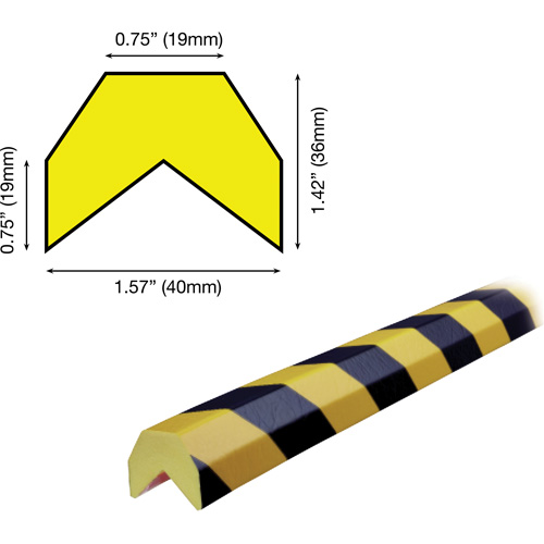 Butoir de protection de coin mod&egrave;le AA 5M Distribution Jean Lapalme