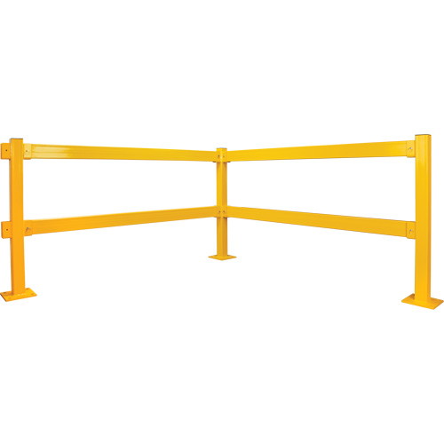 Poteau d'extr&eacute;mit&eacute; pour garde-corps l&eacute;gers, Acier, 42" h, Jaune s&eacute;curit&eacute; OSHA Distribution Jean Lapalme