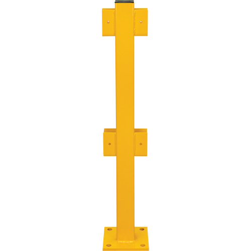 In-Line Post for Light-Duty Guard Rails, Steel, 42" H, Safety Yellow Distribution Jean Lapalme