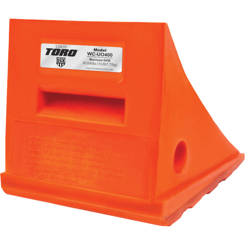 15 Ton General Purpose Wheel Chock, Urethane, Orange Distribution Jean Lapalme