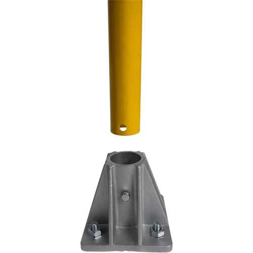 Safety Gate Railing, Steel, 48" L x 42" H, Yellow Distribution Jean Lapalme