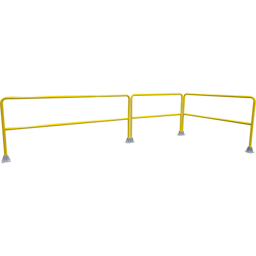Safety Gate Railing, Steel, 72" L x 42" H, Yellow Distribution Jean Lapalme