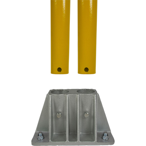 Safety Gate Railing, Steel, 120" L x 42" H, Yellow Distribution Jean Lapalme