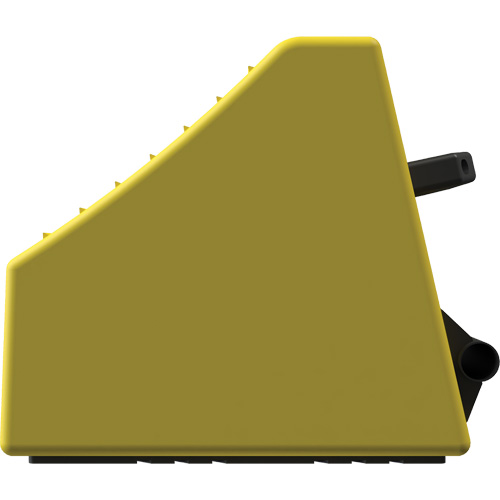Checkers Safety Heavy-Duty Ultra Class Mining Wheel Chock, HDPE, Yellow, 14-1/2" W x 17-1/2" D x 16" H Distribution Jean Lapalme