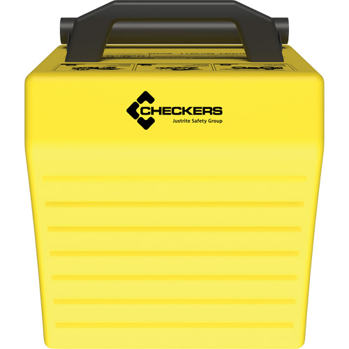 Checkers Safety Heavy-Duty Ultra Class Mining Wheel Chock, HDPE, Yellow, 14-1/2" W x 17-1/2" D x 16" H Distribution Jean Lapalme