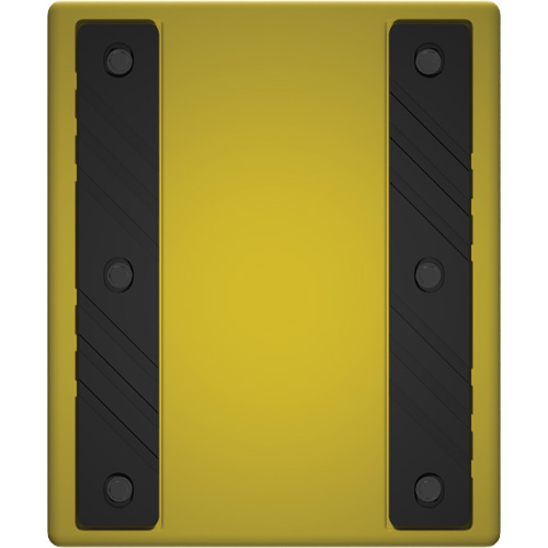 Cale de roue ultra-robuste pour l'exploitation mini&egrave;re Checkers Safety sans support, PEHD, Jaune, 14-1/2" la x 17-1/2" p x 16" h Distribution Jean Lapalme