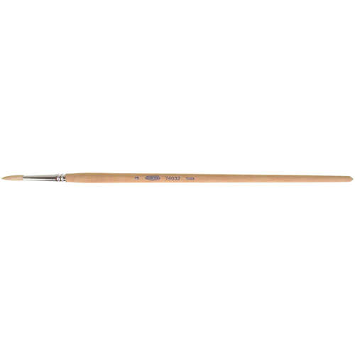 Pure White Bristle Round Marking Paint Brush, 3/16" Brush Width, White China, Wood Handle Distribution Jean Lapalme