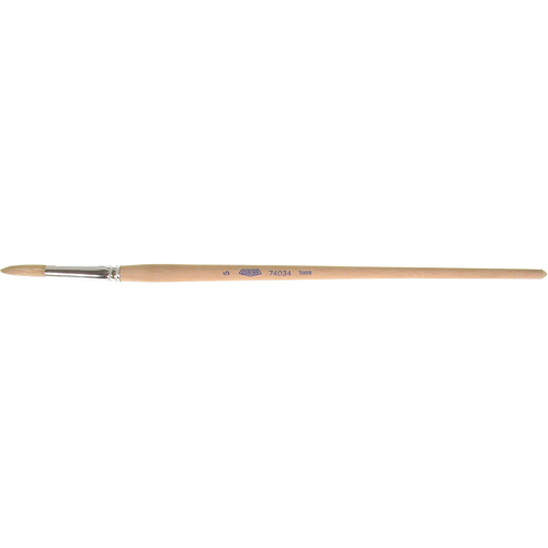Pure White Bristle Round Marking Paint Brush, 1/4" Brush Width, White China, Wood Handle Distribution Jean Lapalme