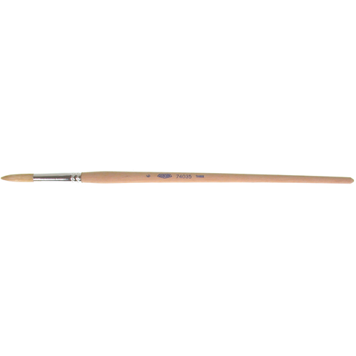 Pure White Bristle Round Marking Paint Brush, 9/32" Brush Width, White China, Wood Handle Distribution Jean Lapalme