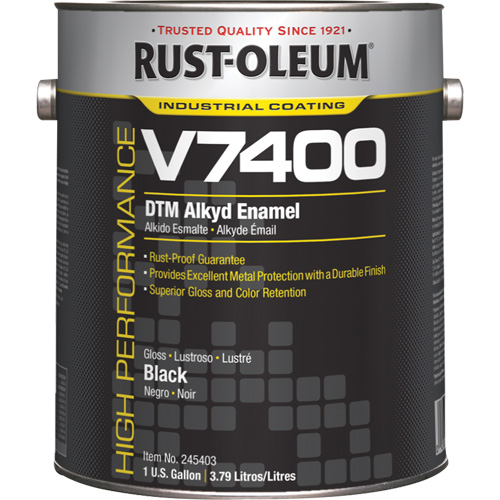 High-Performance V7400 System 340 VOC DTM Alkyd Enamel, Black, High-Gloss, Gallon Distribution Jean Lapalme
