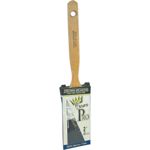 Pinceau &agrave; soies angulaires Crown Pro, Soies, Manche Bois, Largeur de 2" Distribution Jean Lapalme