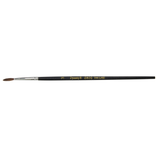 Black Pointed Bristle Artist Brush, 2.1 mm Brush Width, Camel Hair, Wood Handle Distribution Jean Lapalme