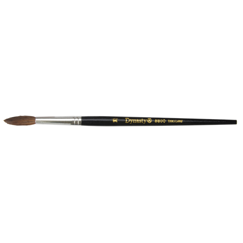 Black Pointed Bristle Artist Brush, 5.7 mm Brush Width, Camel Hair, Wood Handle Distribution Jean Lapalme