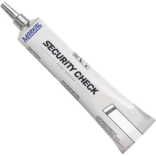 Security Check Paint Marker, 1.7 oz., Tube, White Distribution Jean Lapalme