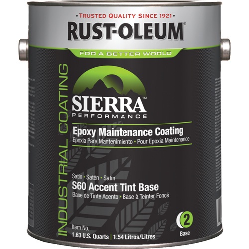 Sierra Performance S60 Water-Based Epoxy Maintenance Coating Accent Base, Gallon, Tint Base Distribution Jean Lapalme
