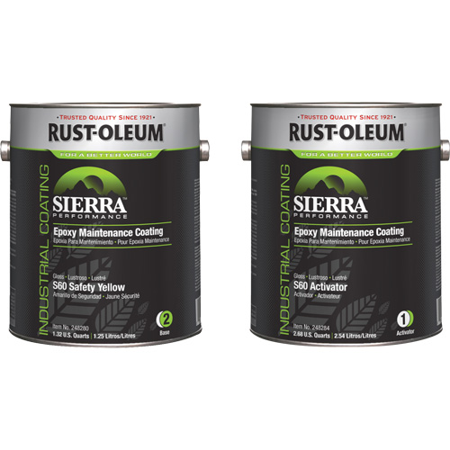Sierra S60 Water-Based Epoxy Maintenance Coating Kit, Gallon, Yellow Distribution Jean Lapalme