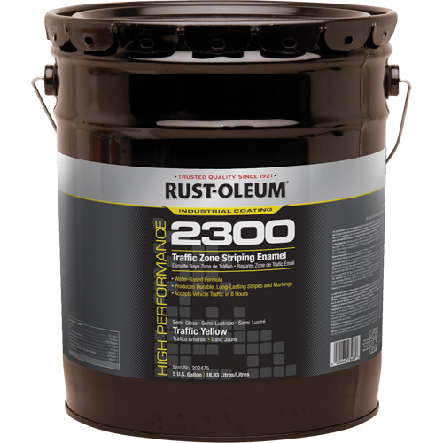 High-Performance 2300 System Traffic Zone Striping Paint, Yellow, 5 gal., Pail Distribution Jean Lapalme