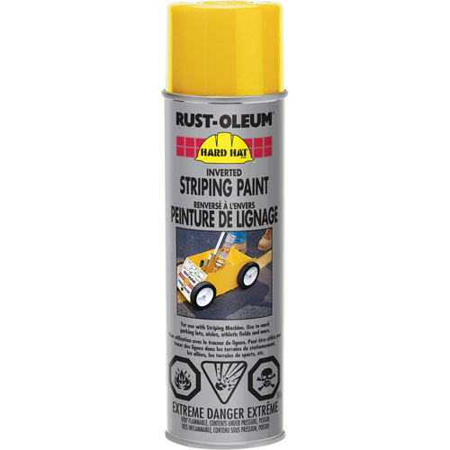 Inverted Striping Paint Spray, Yellow, Aerosol Can Distribution Jean Lapalme
