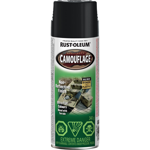 Specialty Camouflage Paint, Aerosol Can, Black Distribution Jean Lapalme