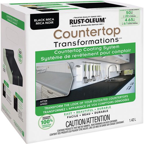 Syst&egrave;me de rev&ecirc;tement au mica pour comptoir Countertop Transformations, 1,42 L, Trousse, Mica noir Distribution Jean Lapalme