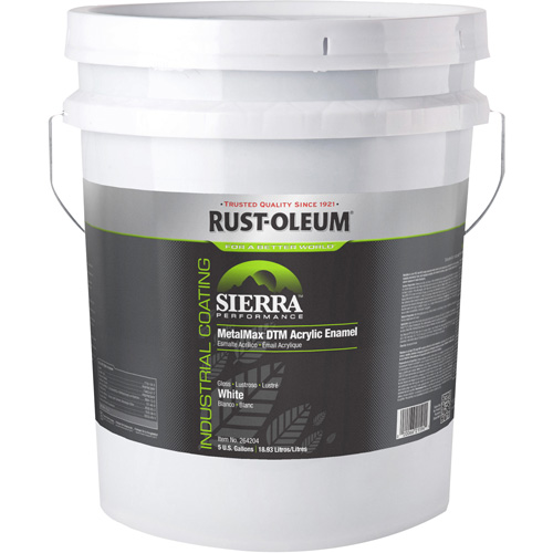 Sierra Performance MetalMax&reg; Plus DTM Acrylic Enamel, 5 gal., Pail, White Distribution Jean Lapalme
