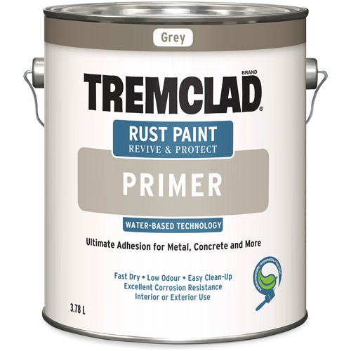 Appr&ecirc;t antirouille &agrave; base d'eau Tremclad, 3,78 L, Gallon, Gris Distribution Jean Lapalme
